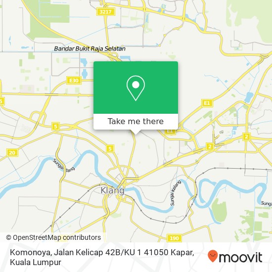 Komonoya, Jalan Kelicap 42B / KU 1 41050 Kapar map