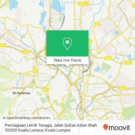 Perniagaan Letrik Tenaga, Jalan Sultan Azlan Shah 50300 Kuala Lumpur map