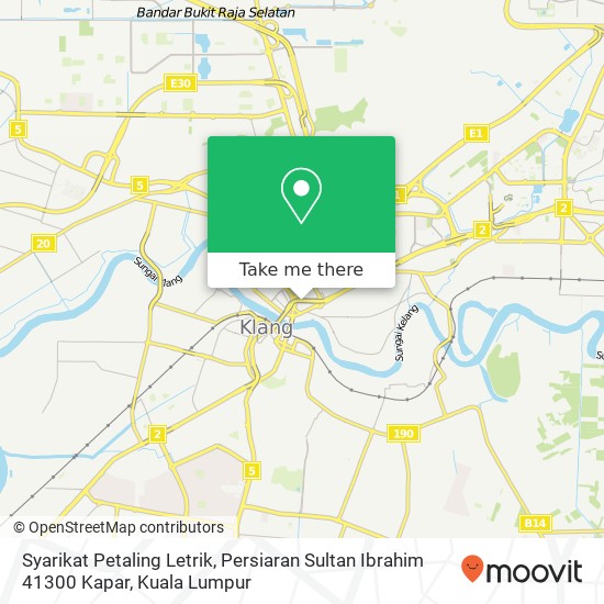 Syarikat Petaling Letrik, Persiaran Sultan Ibrahim 41300 Kapar map