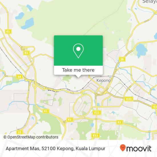 Apartment Mas, 52100 Kepong map