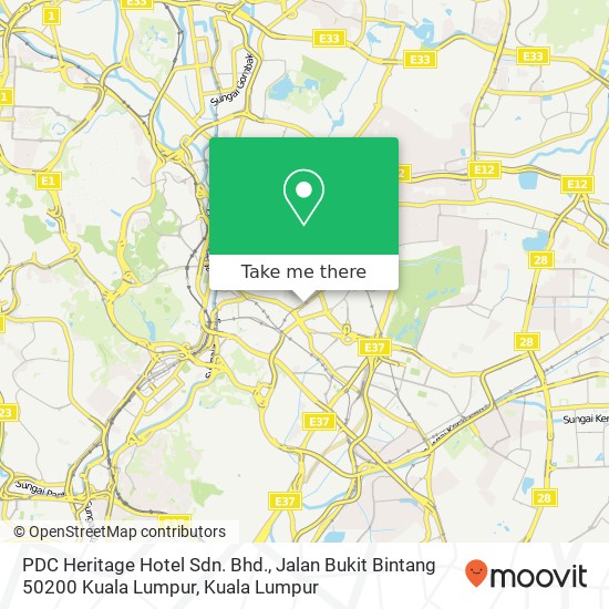 Peta PDC Heritage Hotel Sdn. Bhd., Jalan Bukit Bintang 50200 Kuala Lumpur