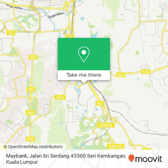 Peta Maybank, Jalan Sri Serdang 43300 Seri Kembangan