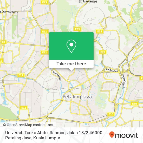 Universiti Tunku Abdul Rahman, Jalan 13 / 2 46000 Petaling Jaya map