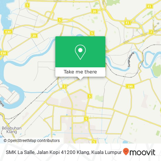 Peta SMK La Salle, Jalan Kopi 41200 Klang