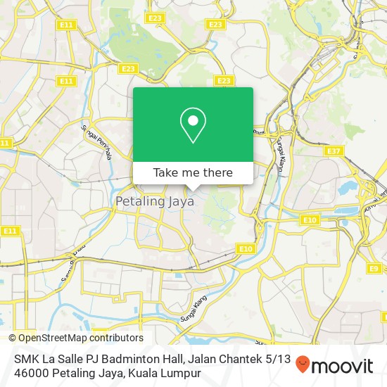 SMK La Salle PJ Badminton Hall, Jalan Chantek 5 / 13 46000 Petaling Jaya map