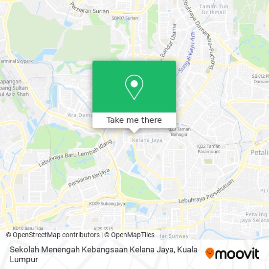 Peta Sekolah Menengah Kebangsaan Kelana Jaya