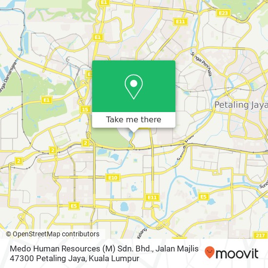 Medo Human Resources (M) Sdn. Bhd., Jalan Majlis 47300 Petaling Jaya map