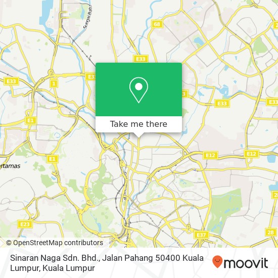 Sinaran Naga Sdn. Bhd., Jalan Pahang 50400 Kuala Lumpur map