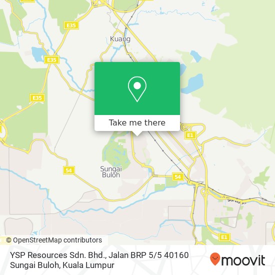 YSP Resources Sdn. Bhd., Jalan BRP 5 / 5 40160 Sungai Buloh map