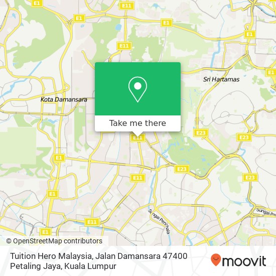 Tuition Hero Malaysia, Jalan Damansara 47400 Petaling Jaya map
