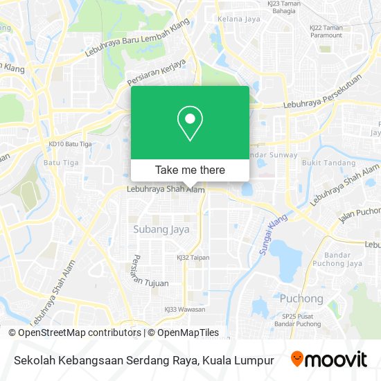 Peta Sekolah Kebangsaan Serdang Raya