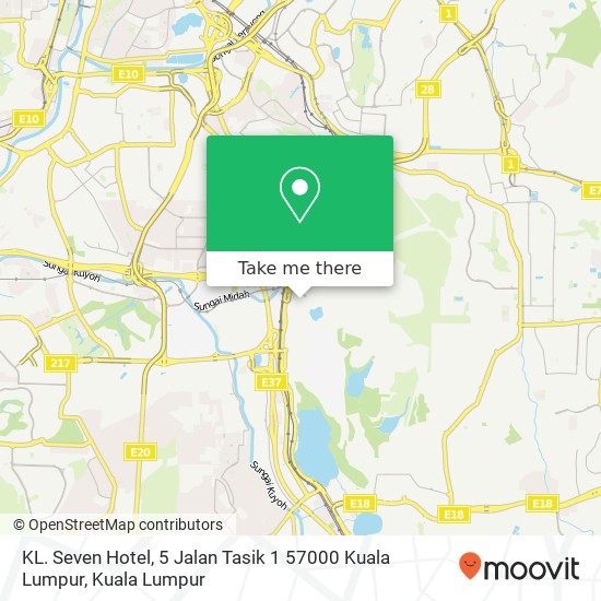 KL. Seven Hotel, 5 Jalan Tasik 1 57000 Kuala Lumpur map