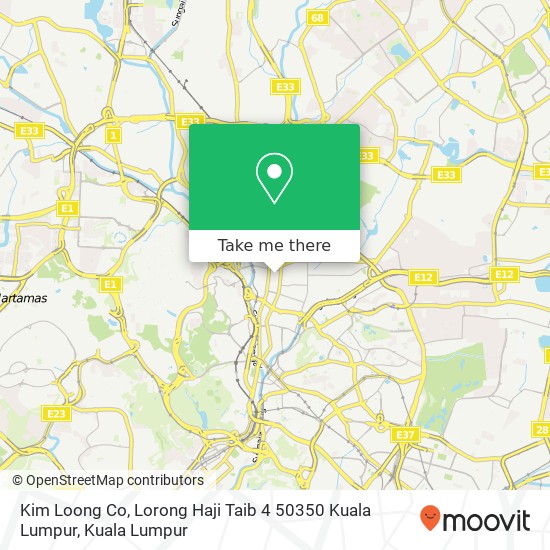 Peta Kim Loong Co, Lorong Haji Taib 4 50350 Kuala Lumpur