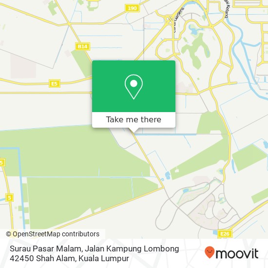 Surau Pasar Malam, Jalan Kampung Lombong 42450 Shah Alam map