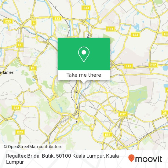 Peta Regaltex Bridal Butik, 50100 Kuala Lumpur