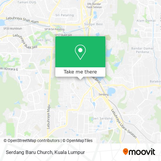 Serdang Baru Church map