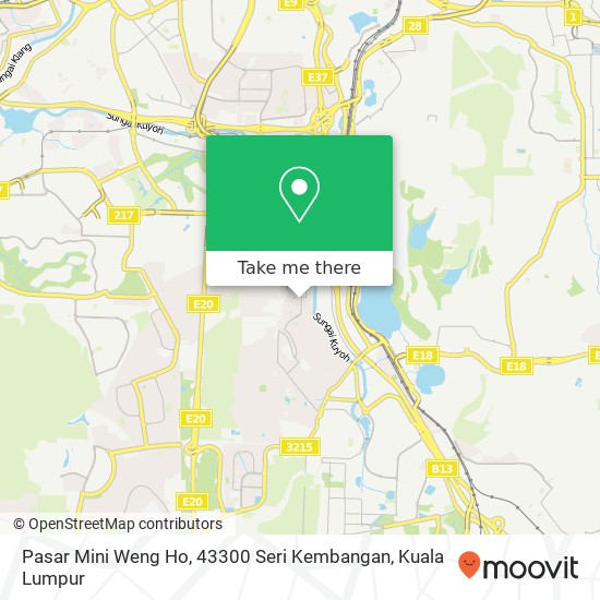 Peta Pasar Mini Weng Ho, 43300 Seri Kembangan