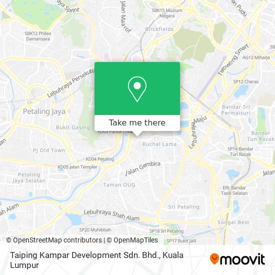 Taiping Kampar Development Sdn. Bhd. map