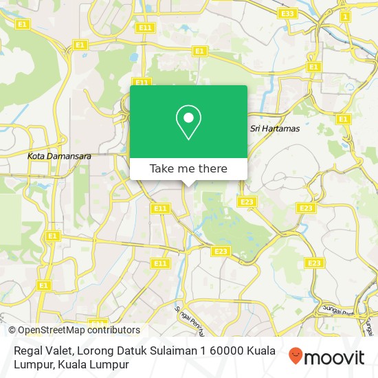 Peta Regal Valet, Lorong Datuk Sulaiman 1 60000 Kuala Lumpur