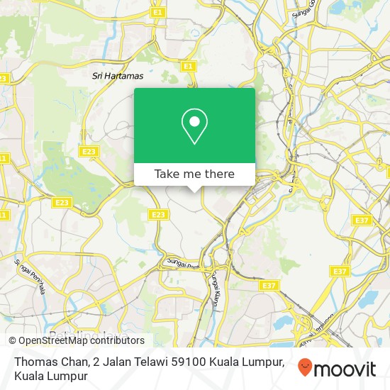 Thomas Chan, 2 Jalan Telawi 59100 Kuala Lumpur map