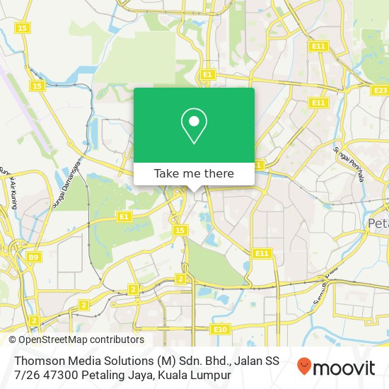 Peta Thomson Media Solutions (M) Sdn. Bhd., Jalan SS 7 / 26 47300 Petaling Jaya