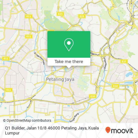 Peta Q1 Builder, Jalan 10 / 8 46000 Petaling Jaya