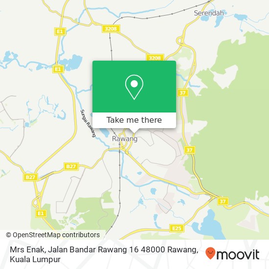Peta Mrs Enak, Jalan Bandar Rawang 16 48000 Rawang