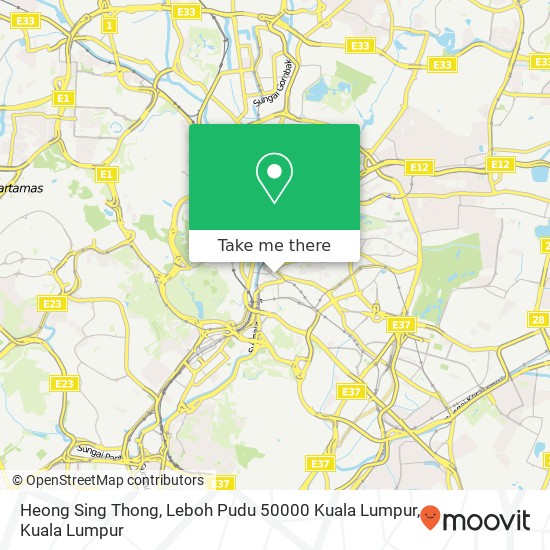 Peta Heong Sing Thong, Leboh Pudu 50000 Kuala Lumpur