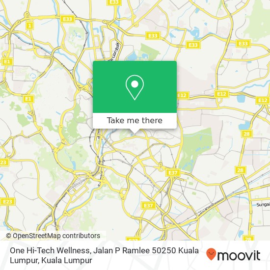 One Hi-Tech Wellness, Jalan P Ramlee 50250 Kuala Lumpur map