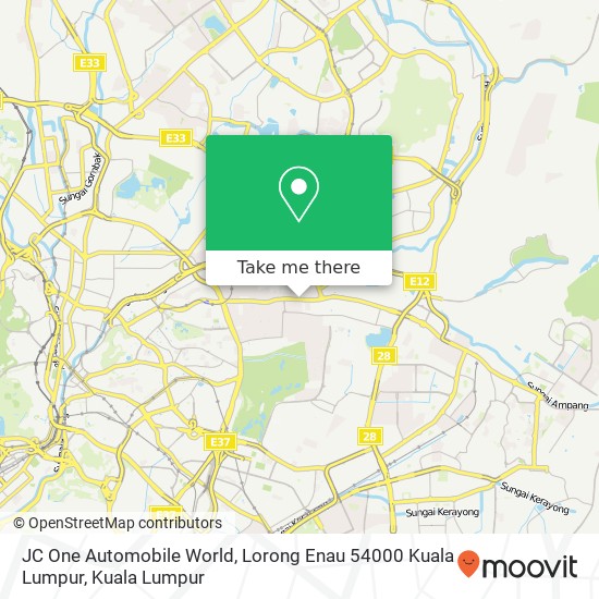 JC One Automobile World, Lorong Enau 54000 Kuala Lumpur map