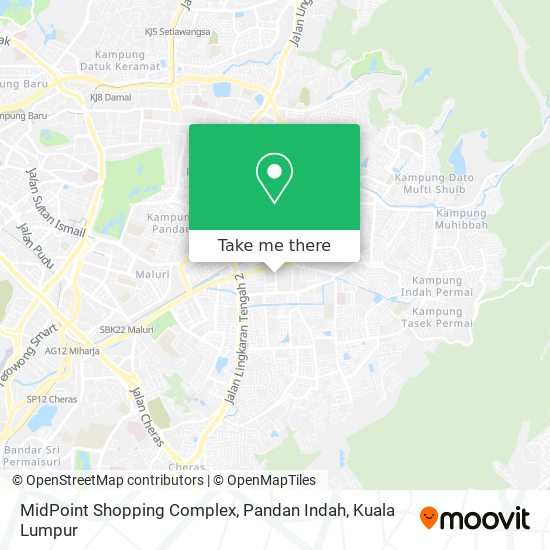 Peta MidPoint Shopping Complex, Pandan Indah