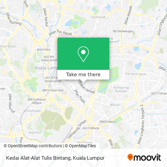 Peta Kedai Alat-Alat Tulis Bintang