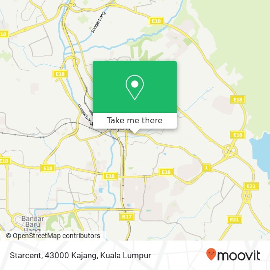 Peta Starcent, 43000 Kajang