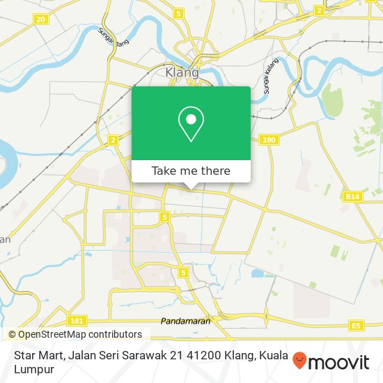 Star Mart, Jalan Seri Sarawak 21 41200 Klang map