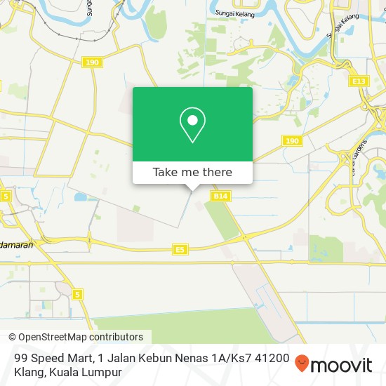 99 Speed Mart, 1 Jalan Kebun Nenas 1A / Ks7 41200 Klang map