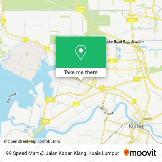 Peta 99 Speed Mart @ Jalan Kapar, Klang