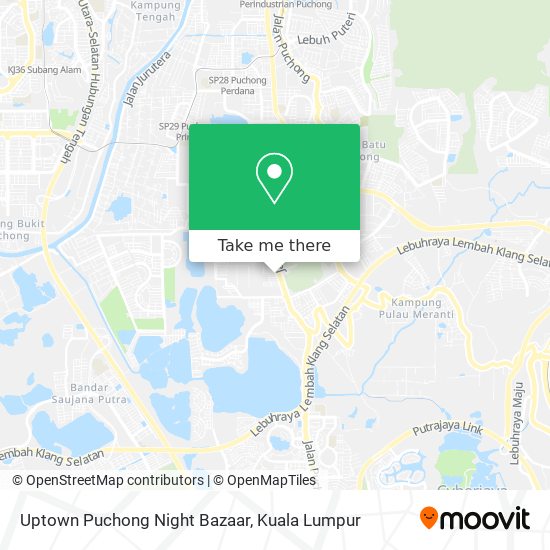 Uptown Puchong Night Bazaar map