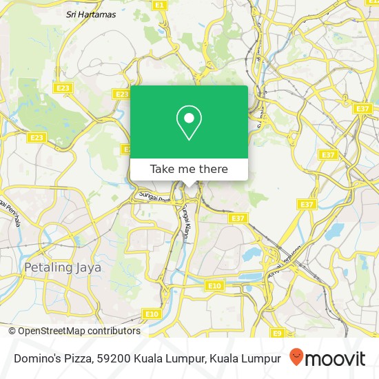 Peta Domino's Pizza, 59200 Kuala Lumpur