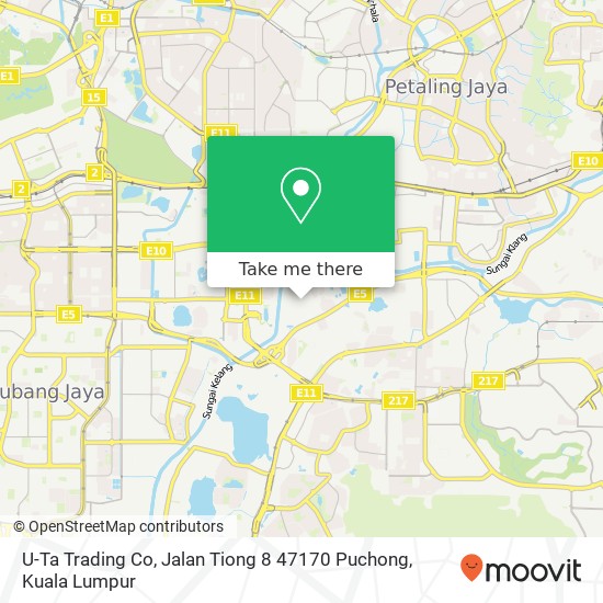 U-Ta Trading Co, Jalan Tiong 8 47170 Puchong map