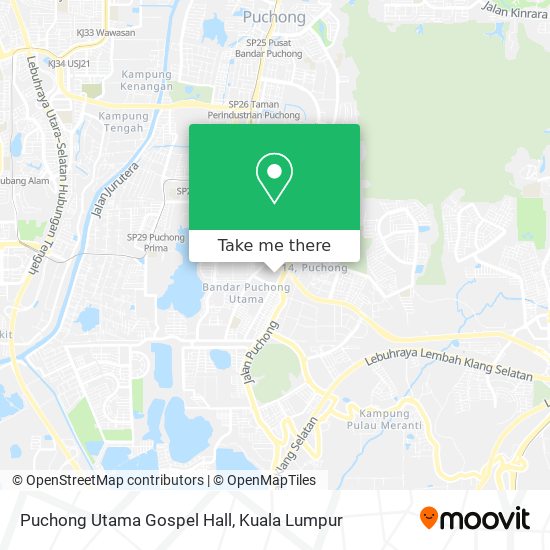 Peta Puchong Utama Gospel Hall
