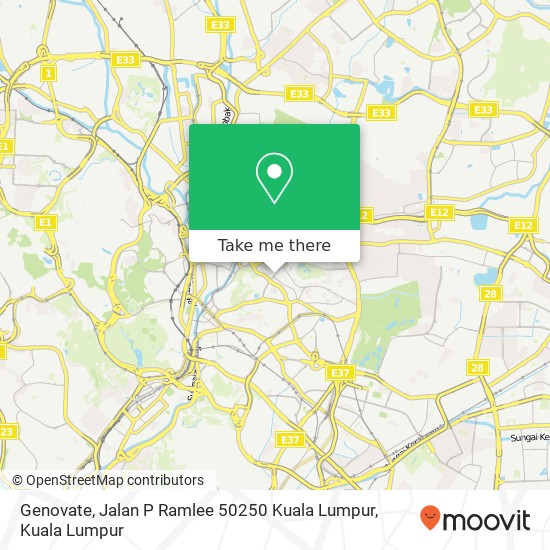 Genovate, Jalan P Ramlee 50250 Kuala Lumpur map