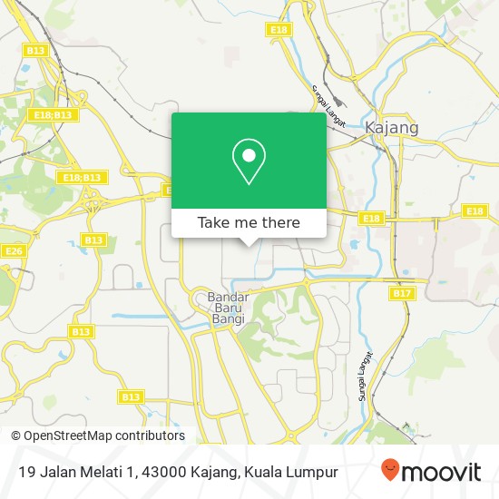 19 Jalan Melati 1, 43000 Kajang map