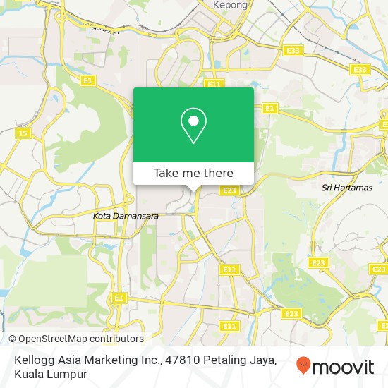 Kellogg Asia Marketing Inc., 47810 Petaling Jaya map