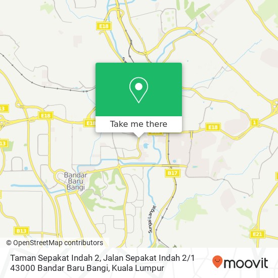 Peta Taman Sepakat Indah 2, Jalan Sepakat Indah 2 / 1 43000 Bandar Baru Bangi