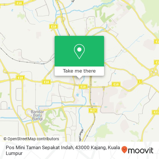 Peta Pos Mini Taman Sepakat Indah, 43000 Kajang