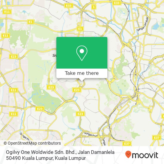Ogilvy One Woldwide Sdn. Bhd., Jalan Damanlela 50490 Kuala Lumpur map