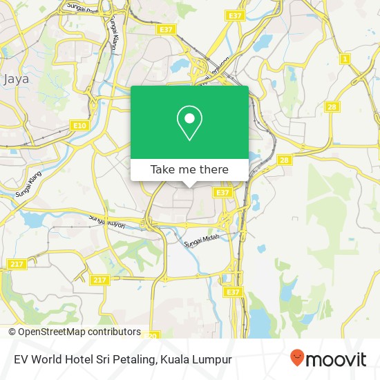 EV World Hotel Sri Petaling map