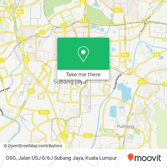 Peta DSG, Jalan USJ 6 / 6J Subang Jaya