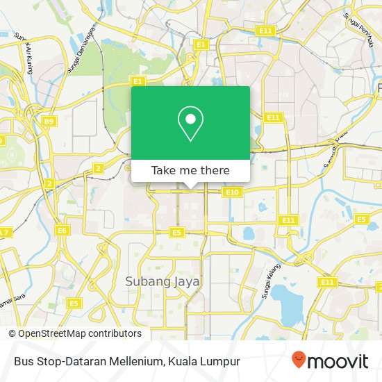 Bus Stop-Dataran Mellenium map