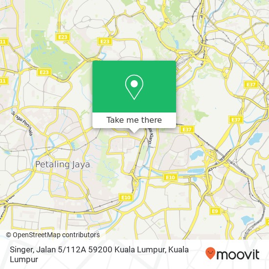 Peta Singer, Jalan 5 / 112A 59200 Kuala Lumpur